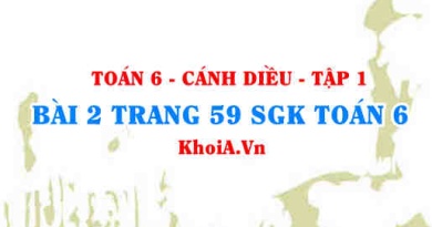 Bài 2 trang 59 SGK Toán 6 tập 1 Cánh Diều